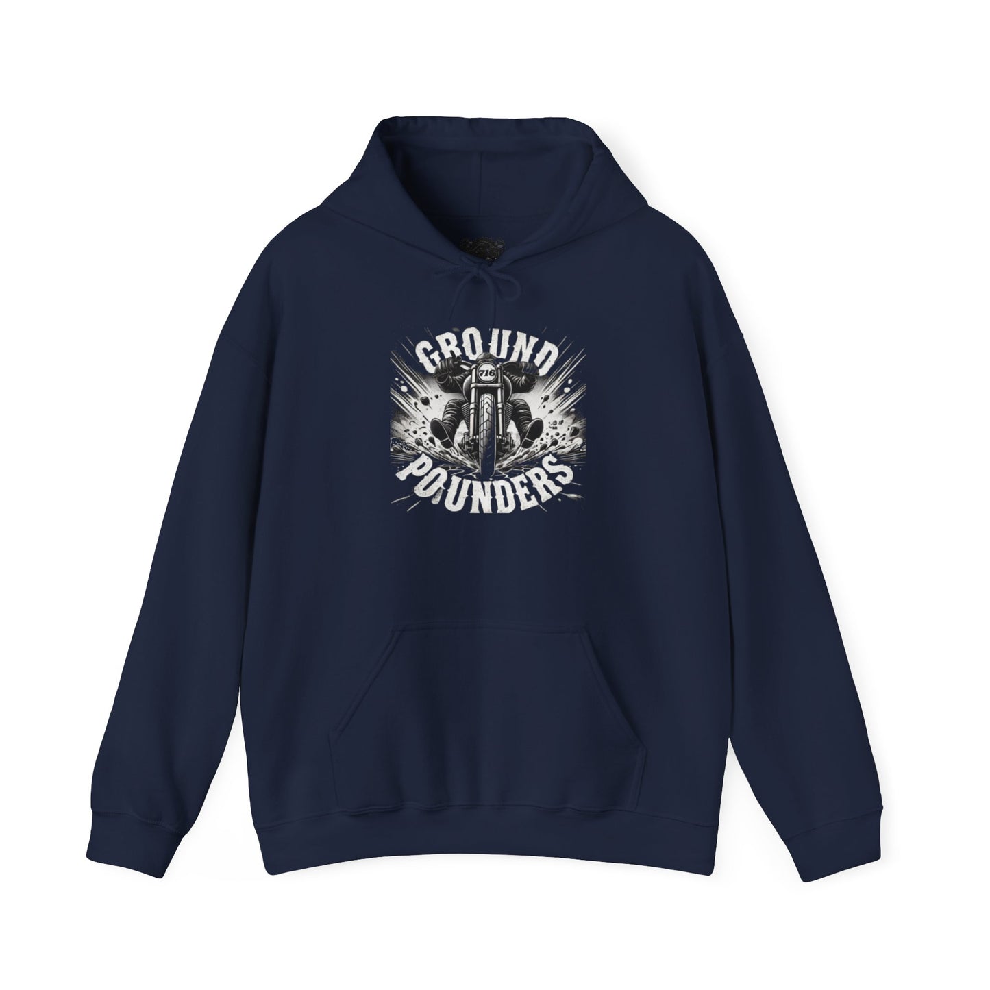 Biker Hoodie: Ground Pounders Asphalt Crush