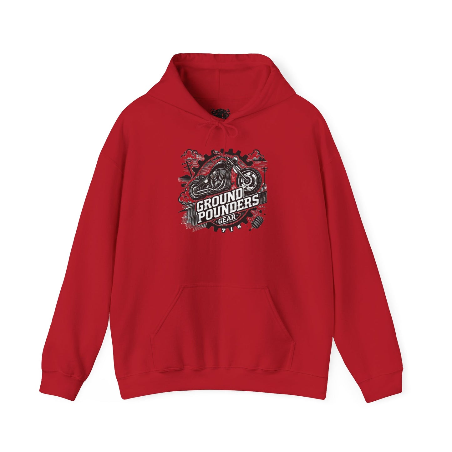 Biker Hoodie: Ground Pounders Smoke