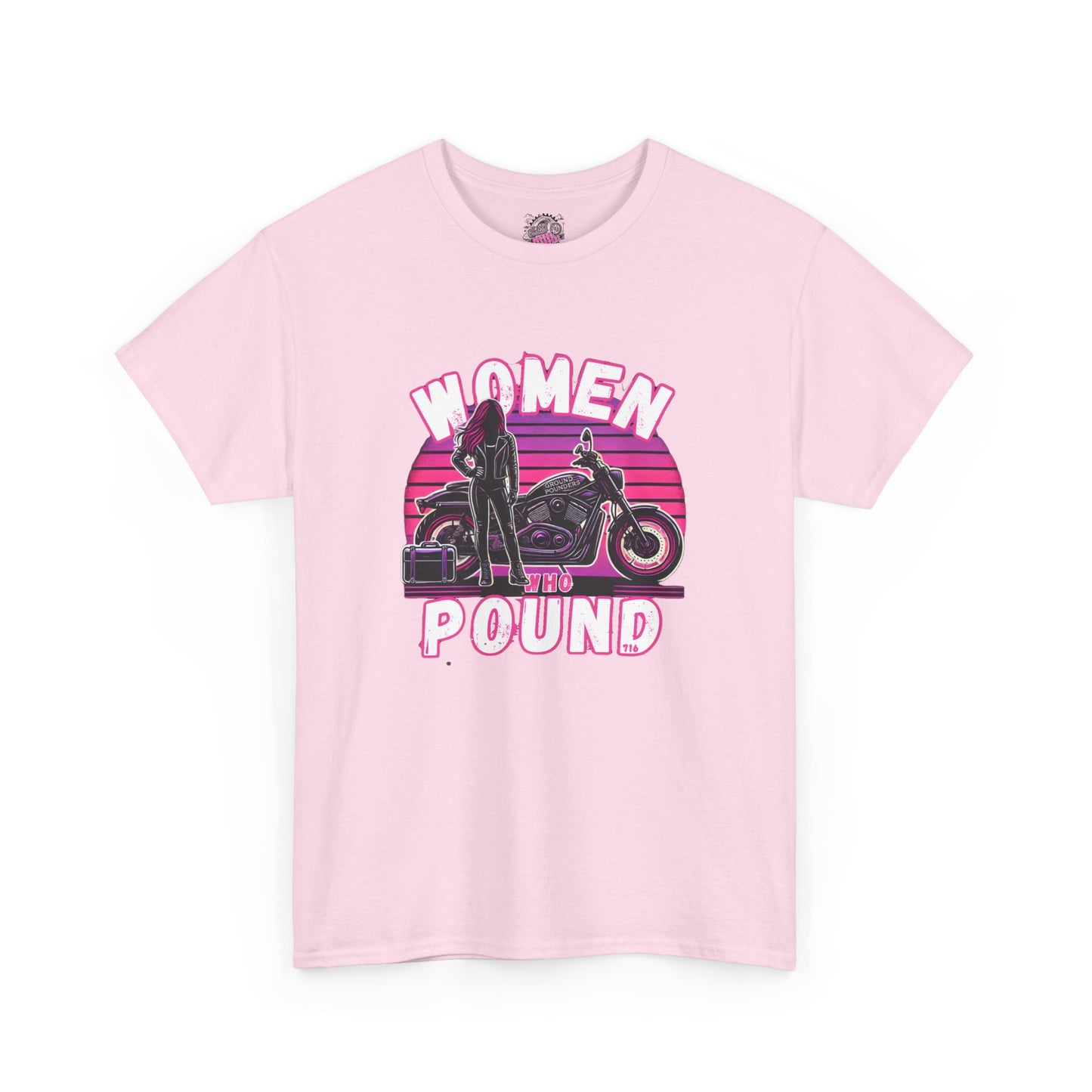 Biker Tee: Women Who Pound Pink/Purple