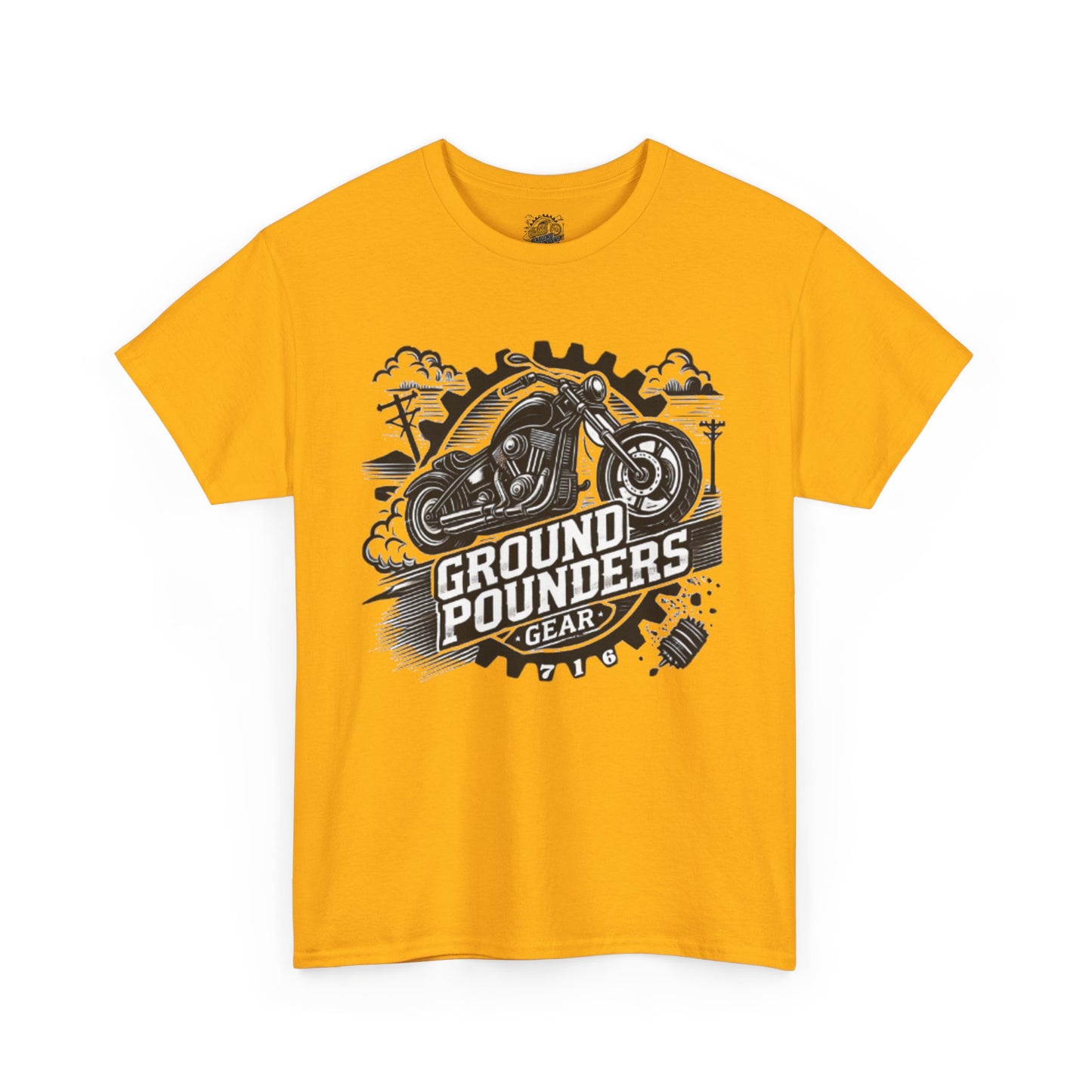 Biker Tee: Ground Pounders Logo