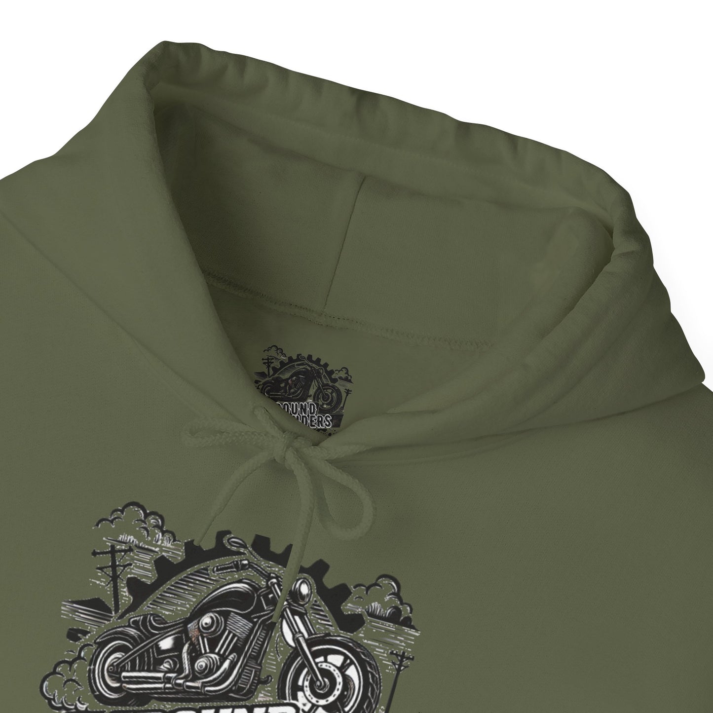 Biker Hoodie: Ground Pounders Smoke