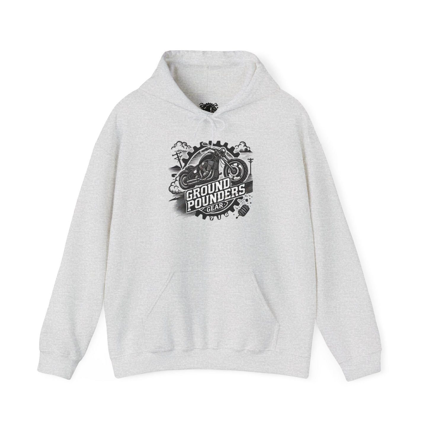 Biker Hoodie: Ground Pounders Smoke