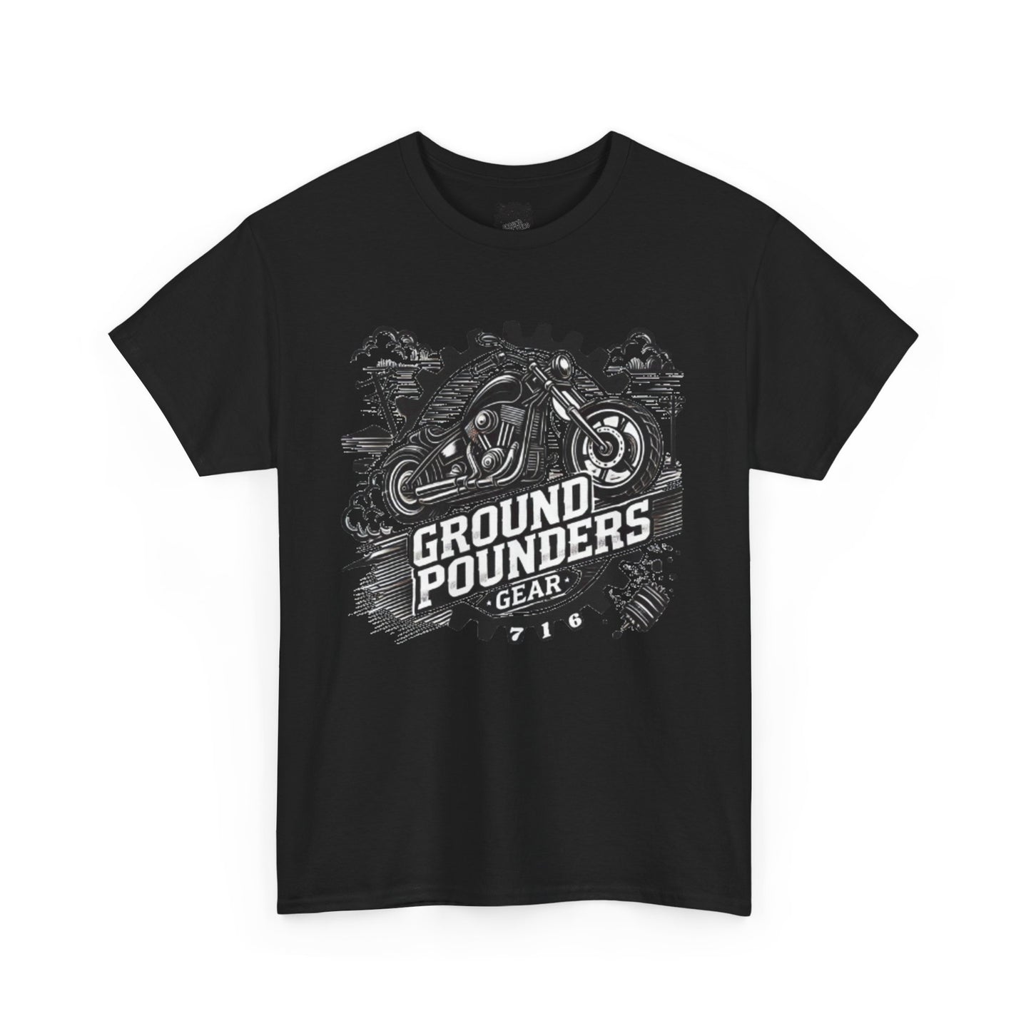 Biker Tee: Ground Pounders Logo