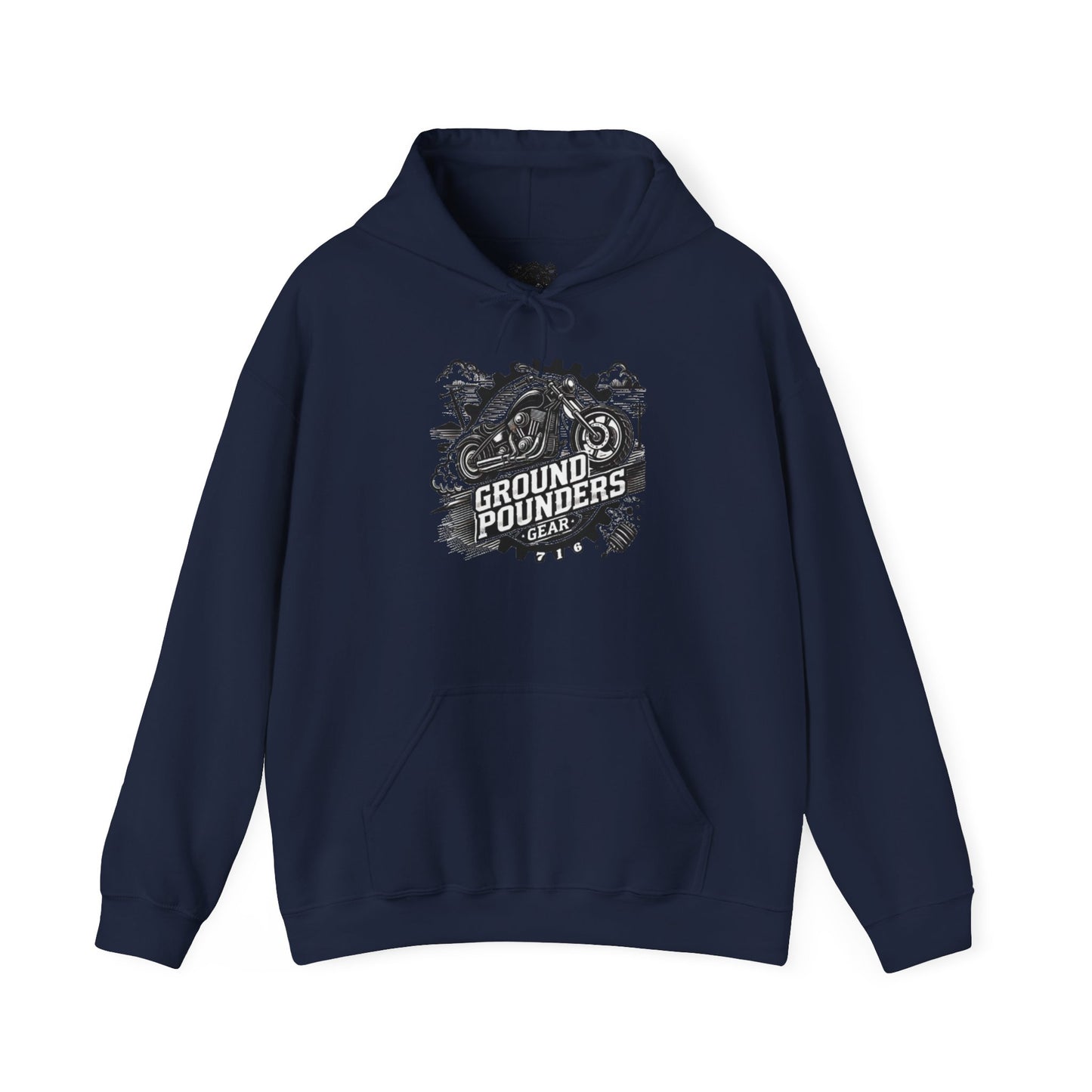 Biker Hoodie: Ground Pounders Smoke