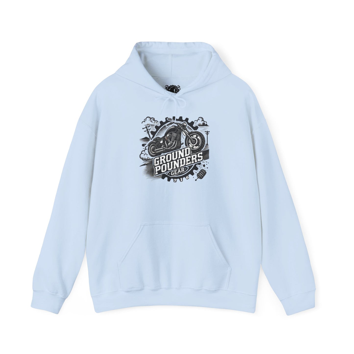Biker Hoodie: Ground Pounders Smoke