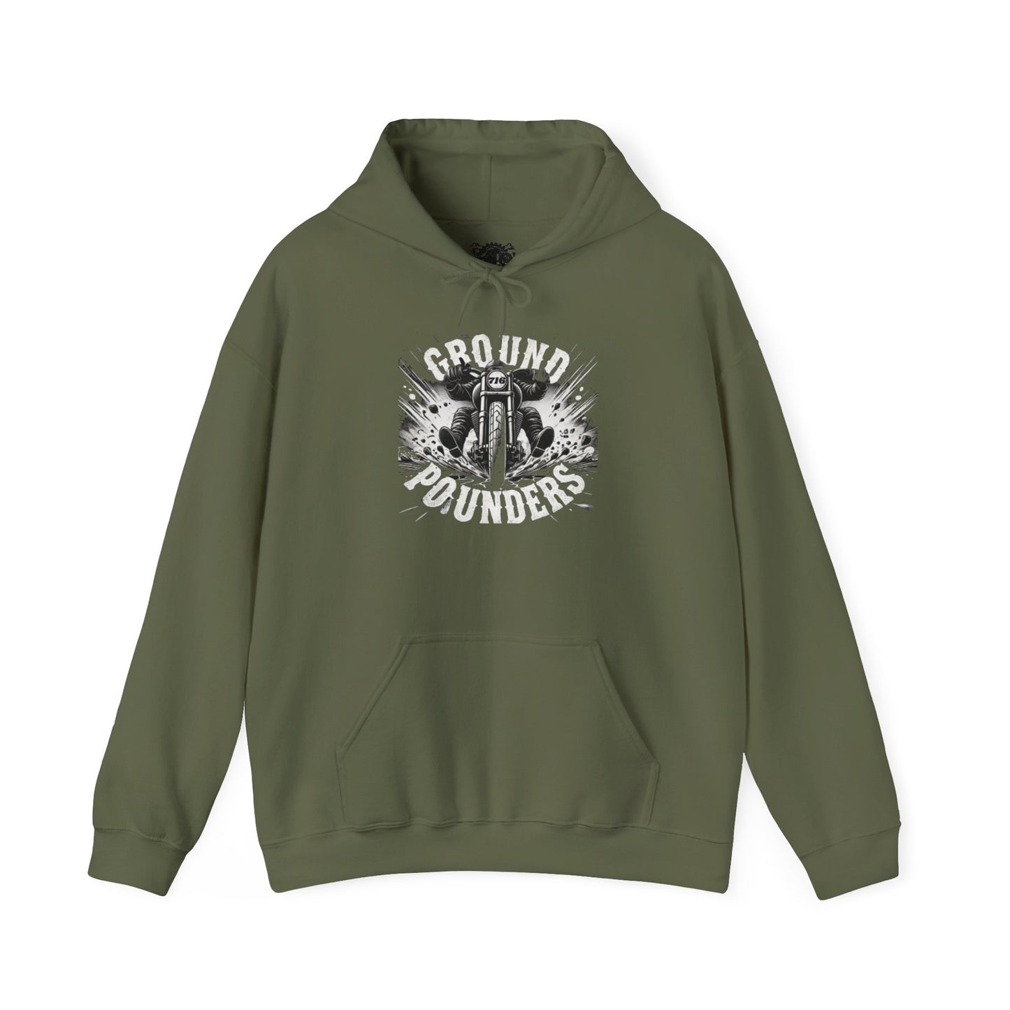 Biker Hoodie: Ground Pounders Asphalt Crush