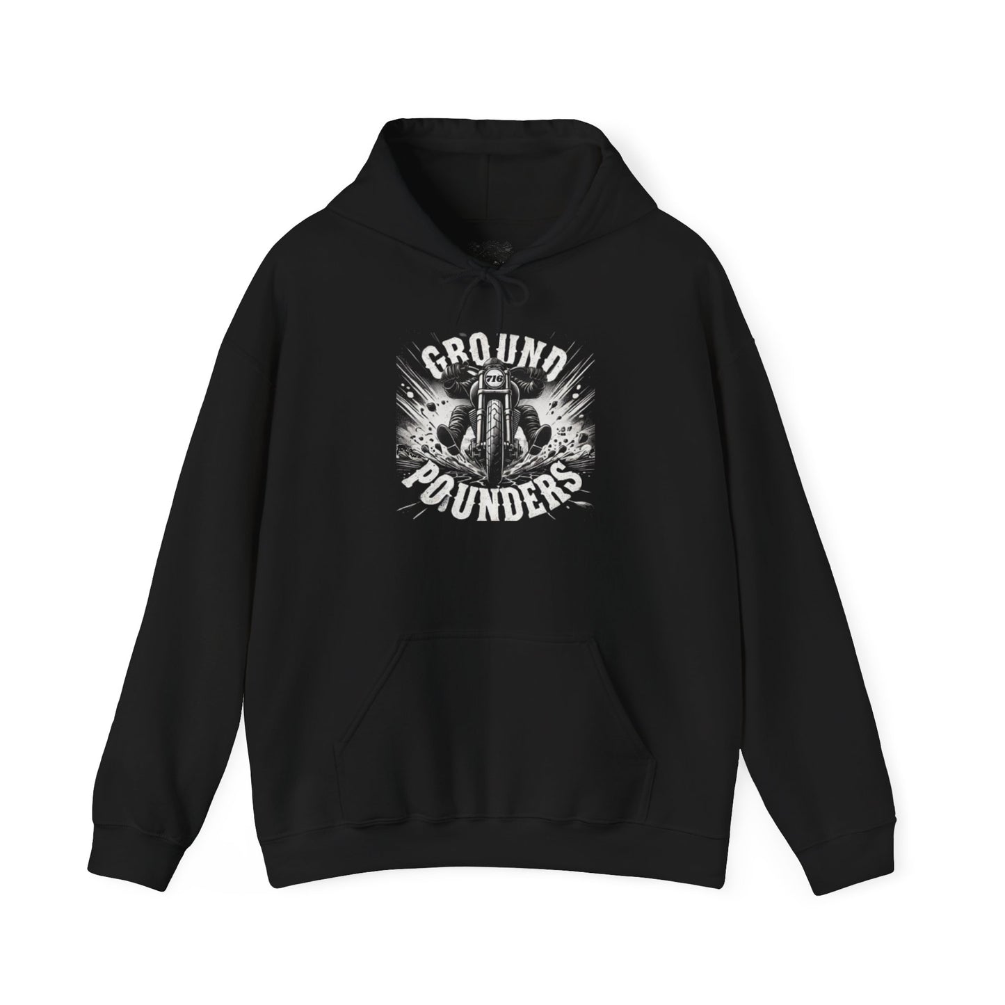 Biker Hoodie: Ground Pounders Asphalt Crush