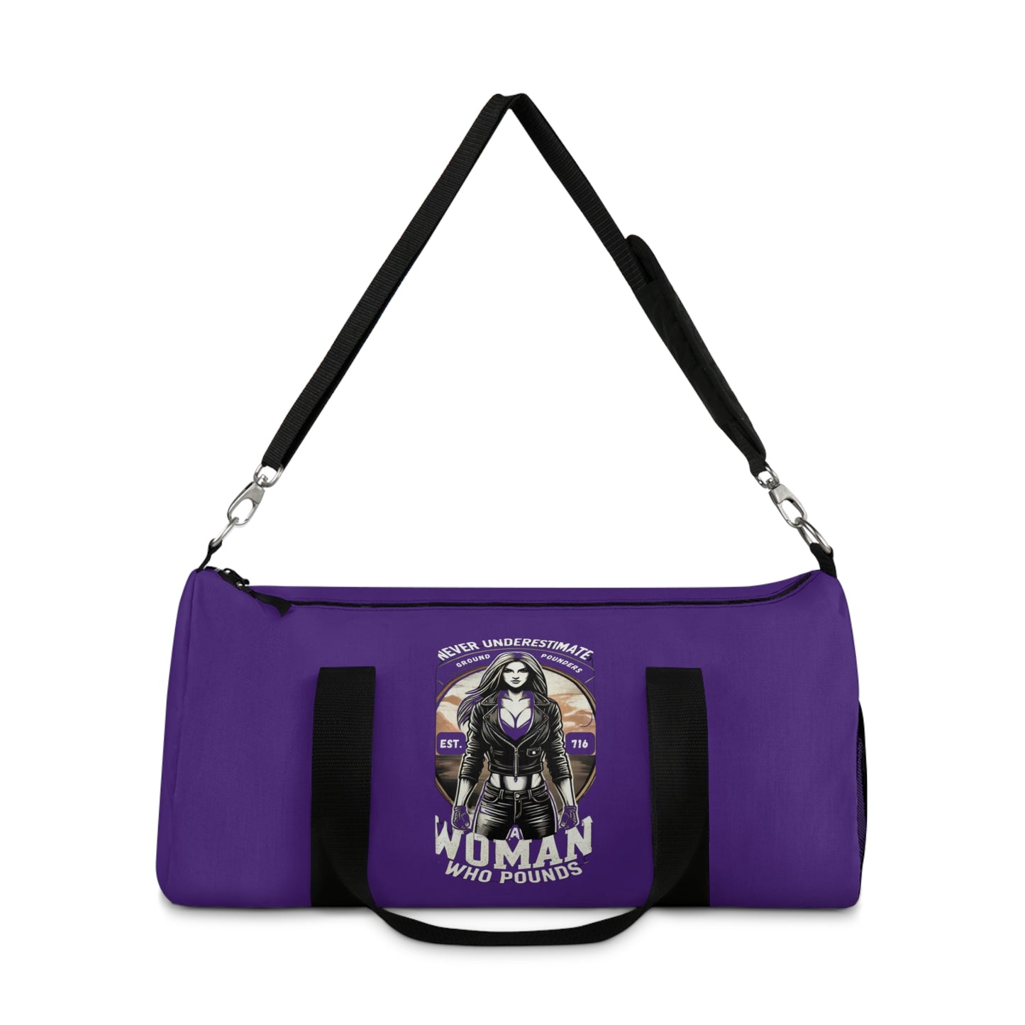 Biker Duffel: Never Underestimate Purple