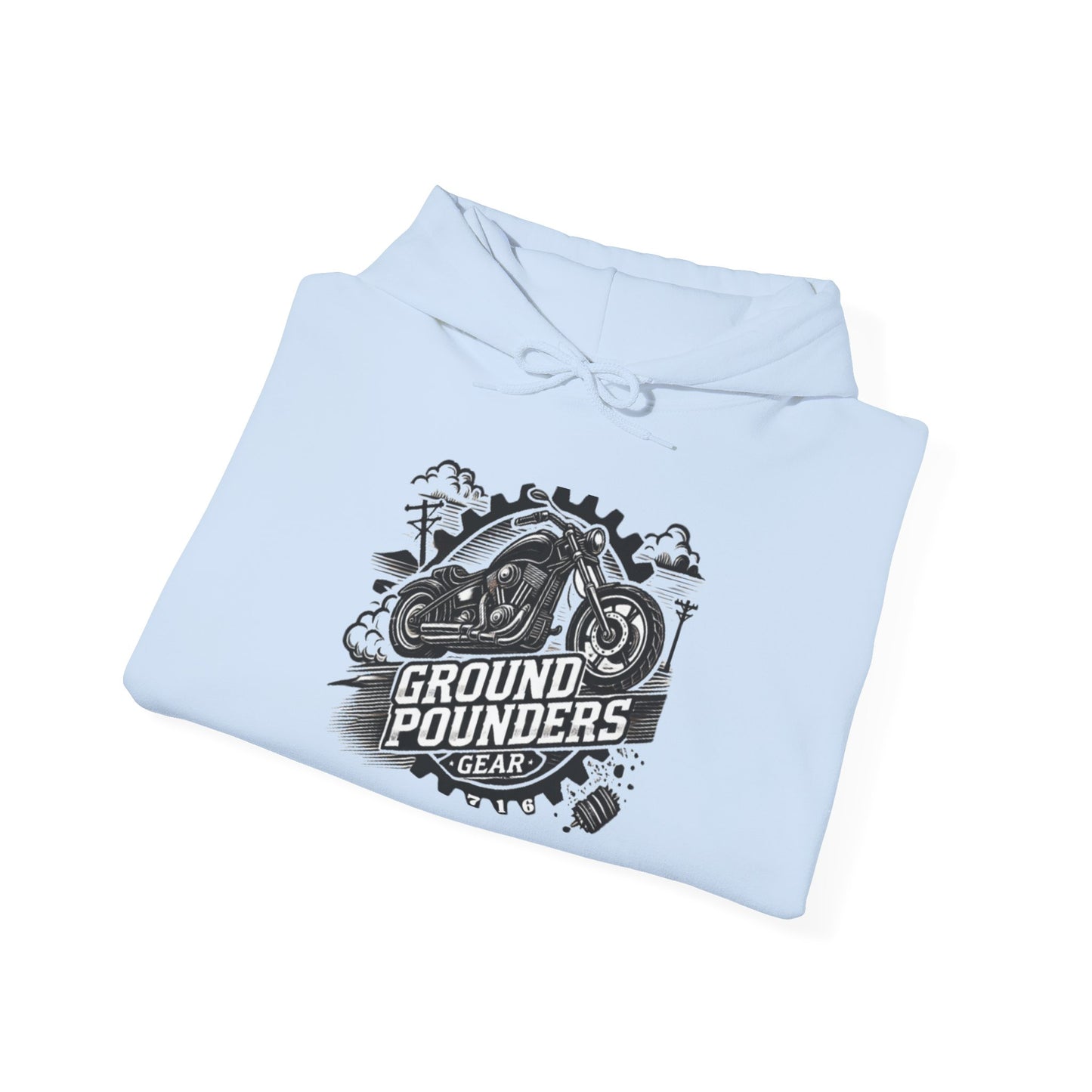 Biker Hoodie: Ground Pounders Smoke