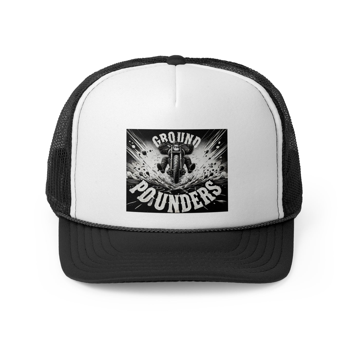 Biker Hat: Ground Pounders Asphalt Crush