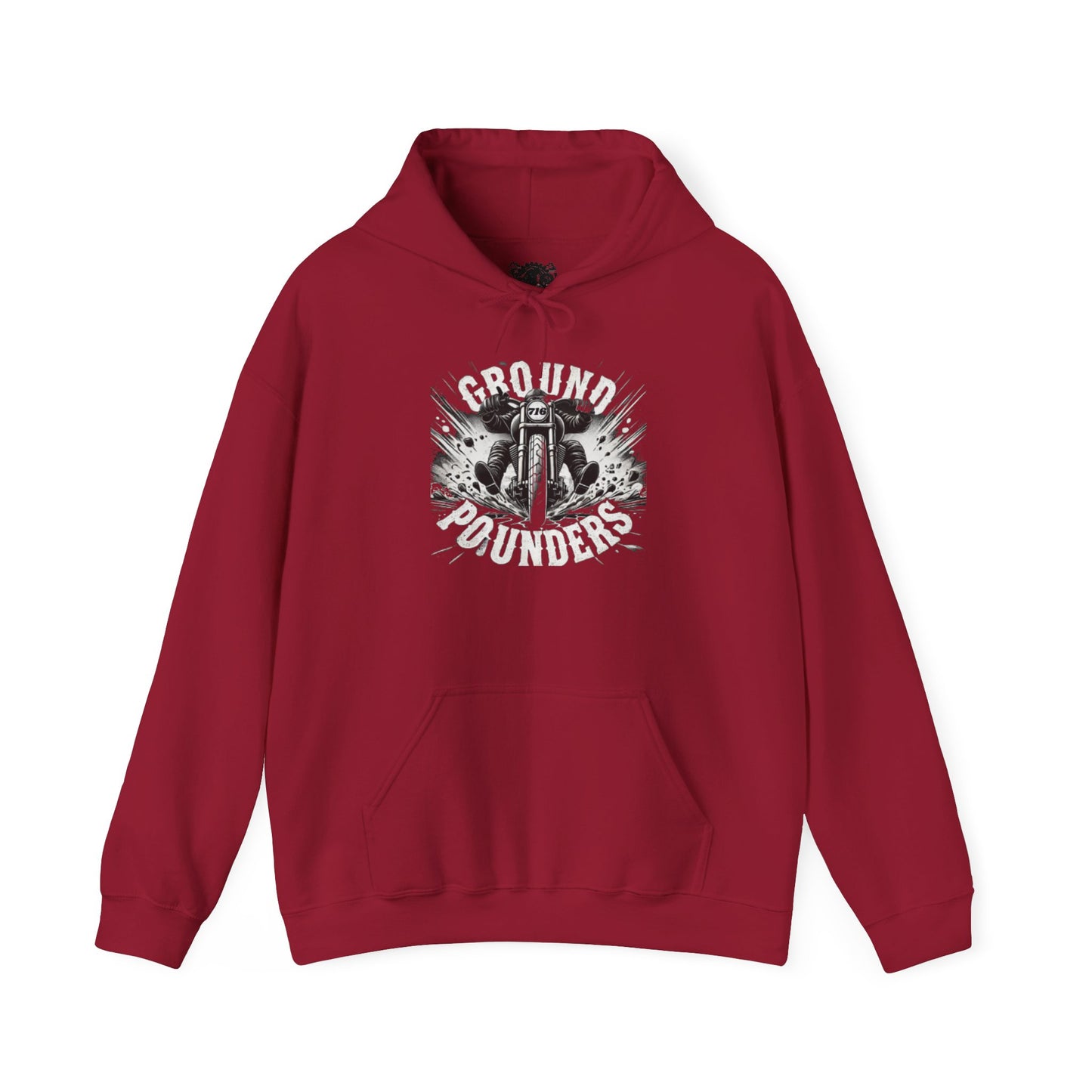Biker Hoodie: Ground Pounders Asphalt Crush