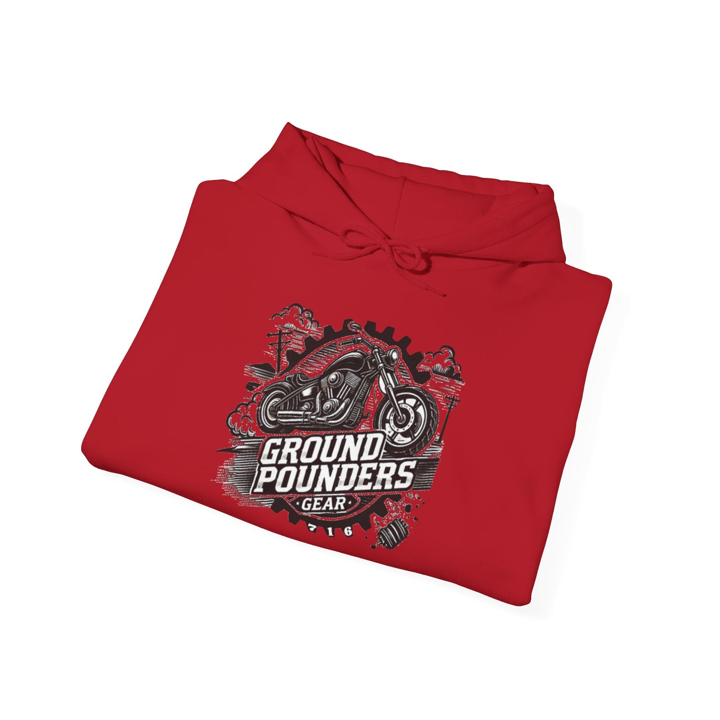 Biker Hoodie: Ground Pounders Smoke