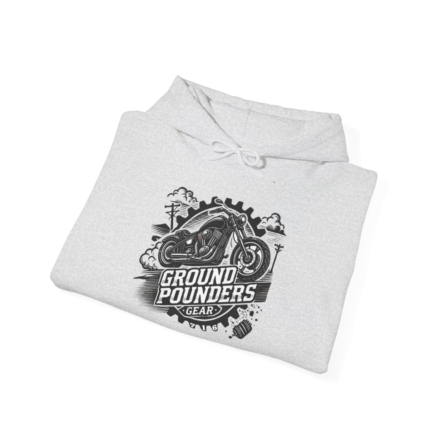 Biker Hoodie: Ground Pounders Smoke