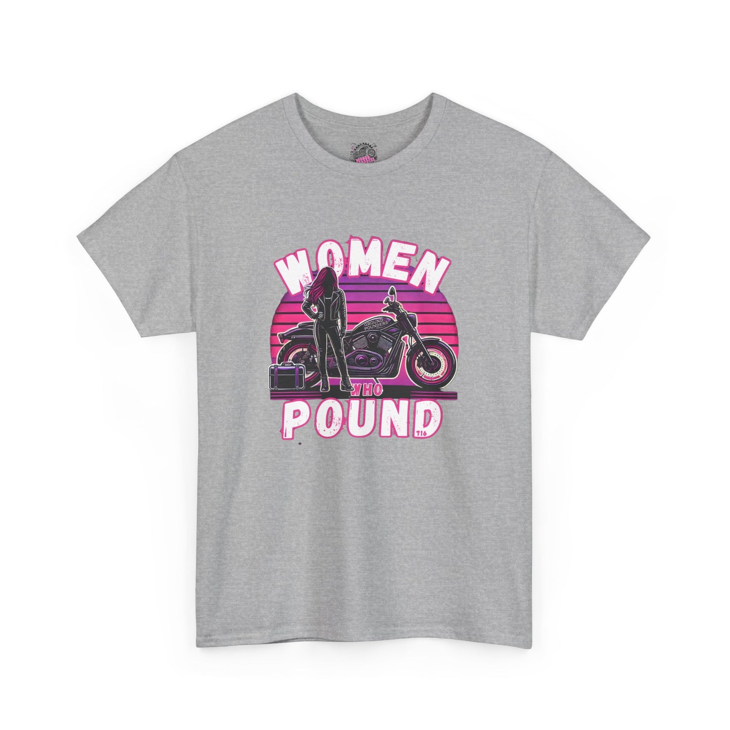Biker Tee: Women Who Pound Pink/Purple