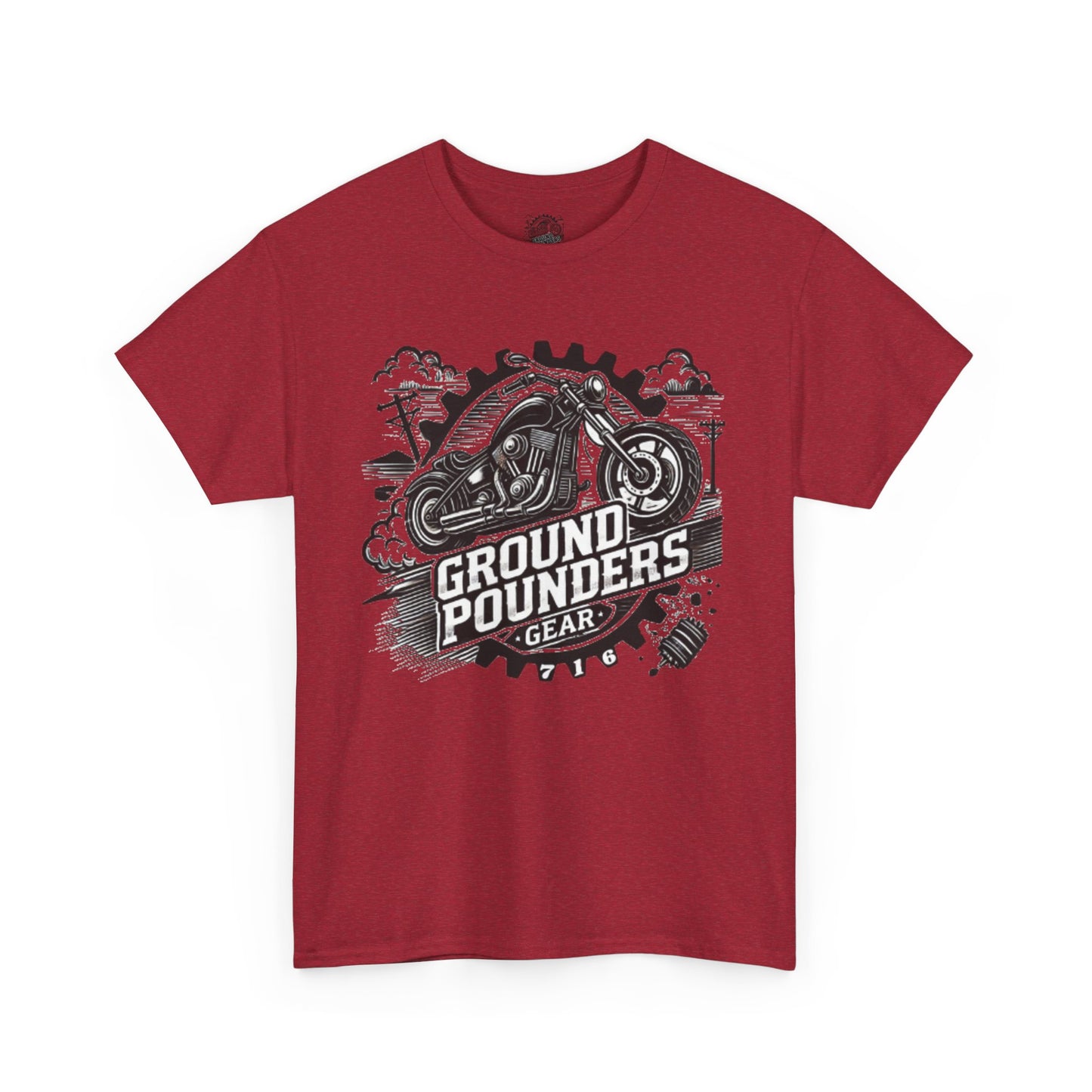 Biker Tee: Ground Pounders Logo