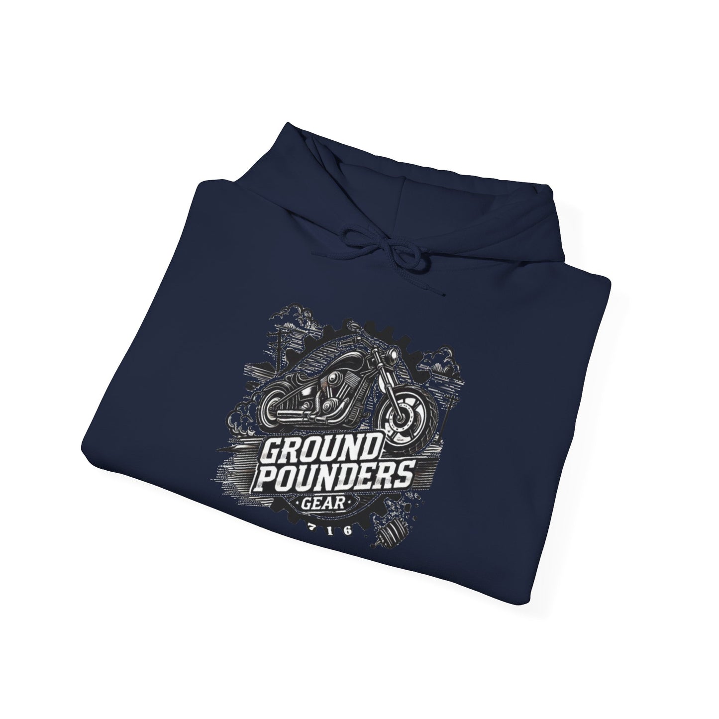 Biker Hoodie: Ground Pounders Smoke