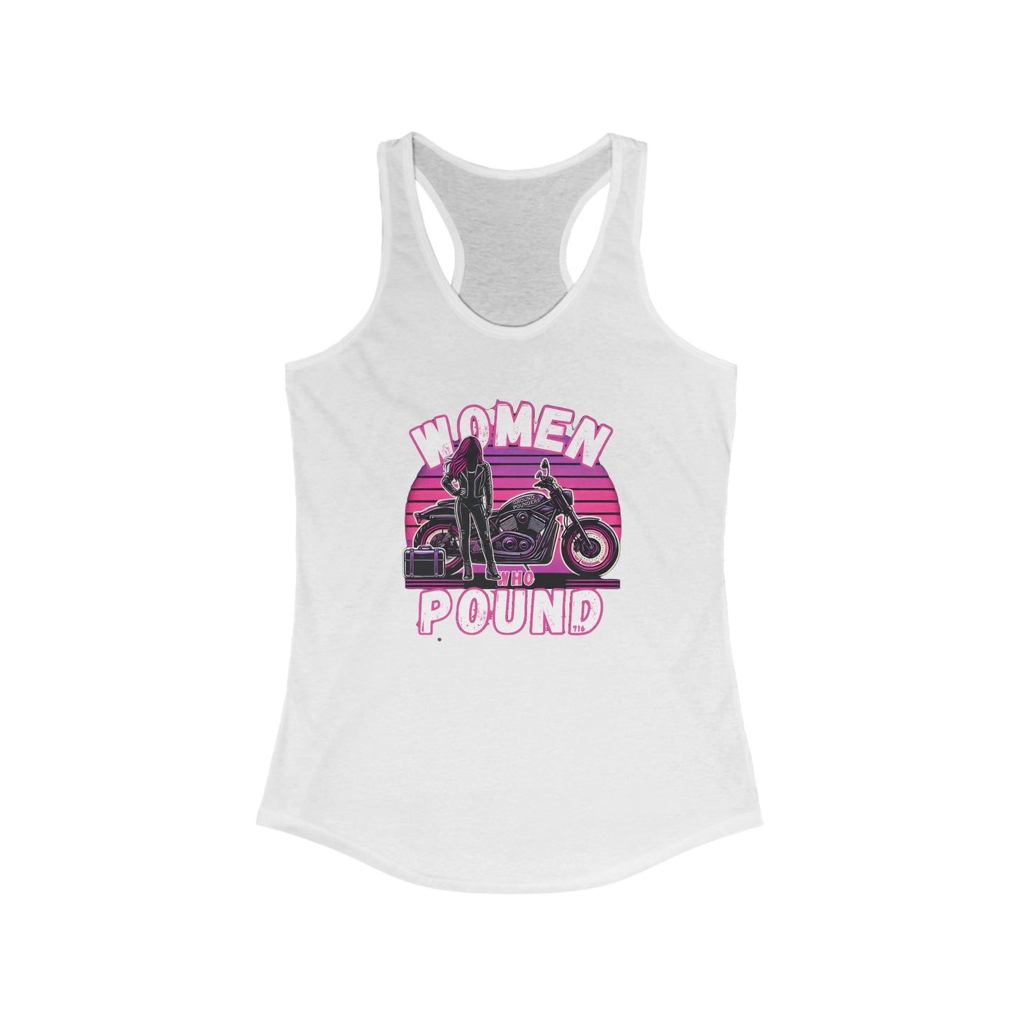 Biker Tank: Women Who Pound Purple/Pink