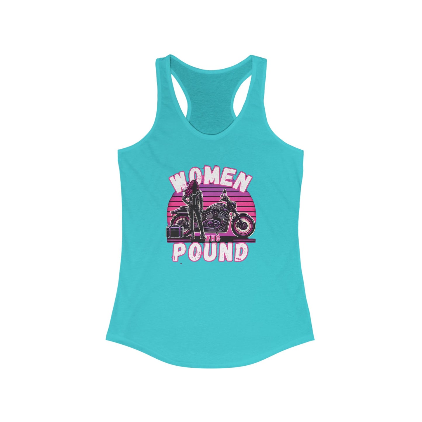 Biker Tank: Women Who Pound Purple/Pink