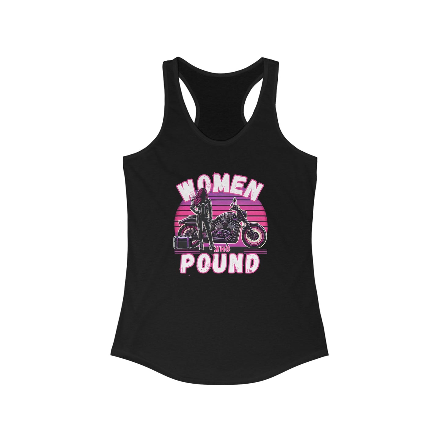 Biker Tank: Women Who Pound Purple/Pink