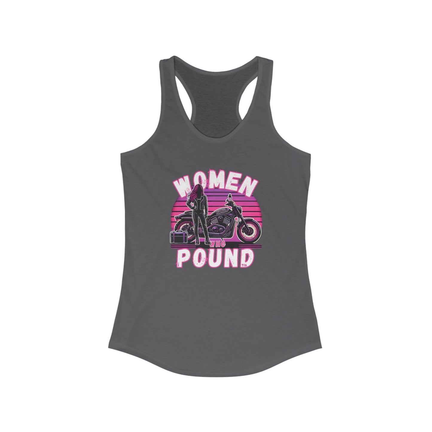 Biker Tank: Women Who Pound Purple/Pink