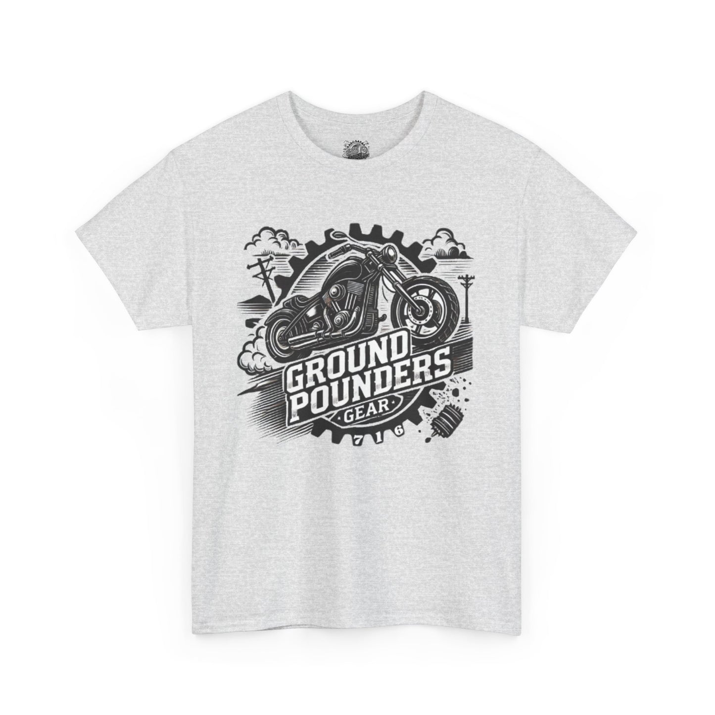 Biker Tee: Ground Pounders Logo