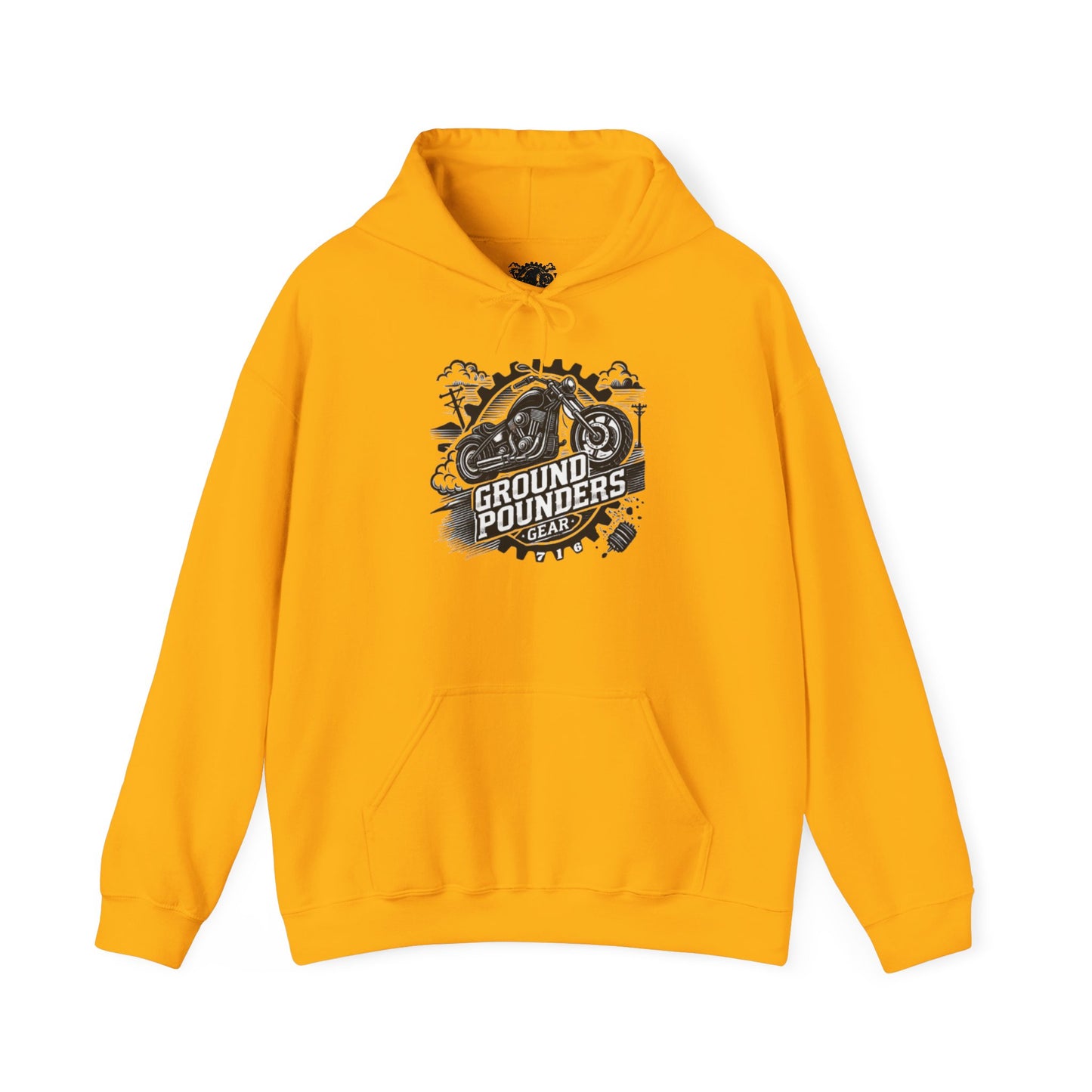 Biker Hoodie: Ground Pounders Smoke