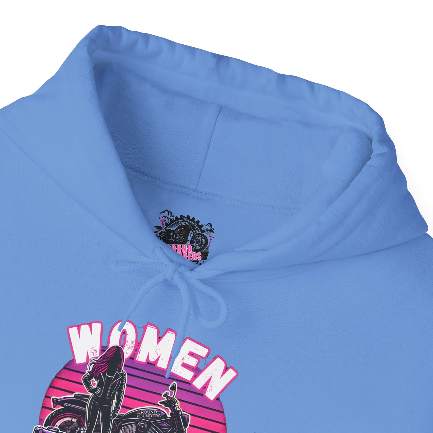 Biker Hoodie: Women Who Pound Purple/Pink