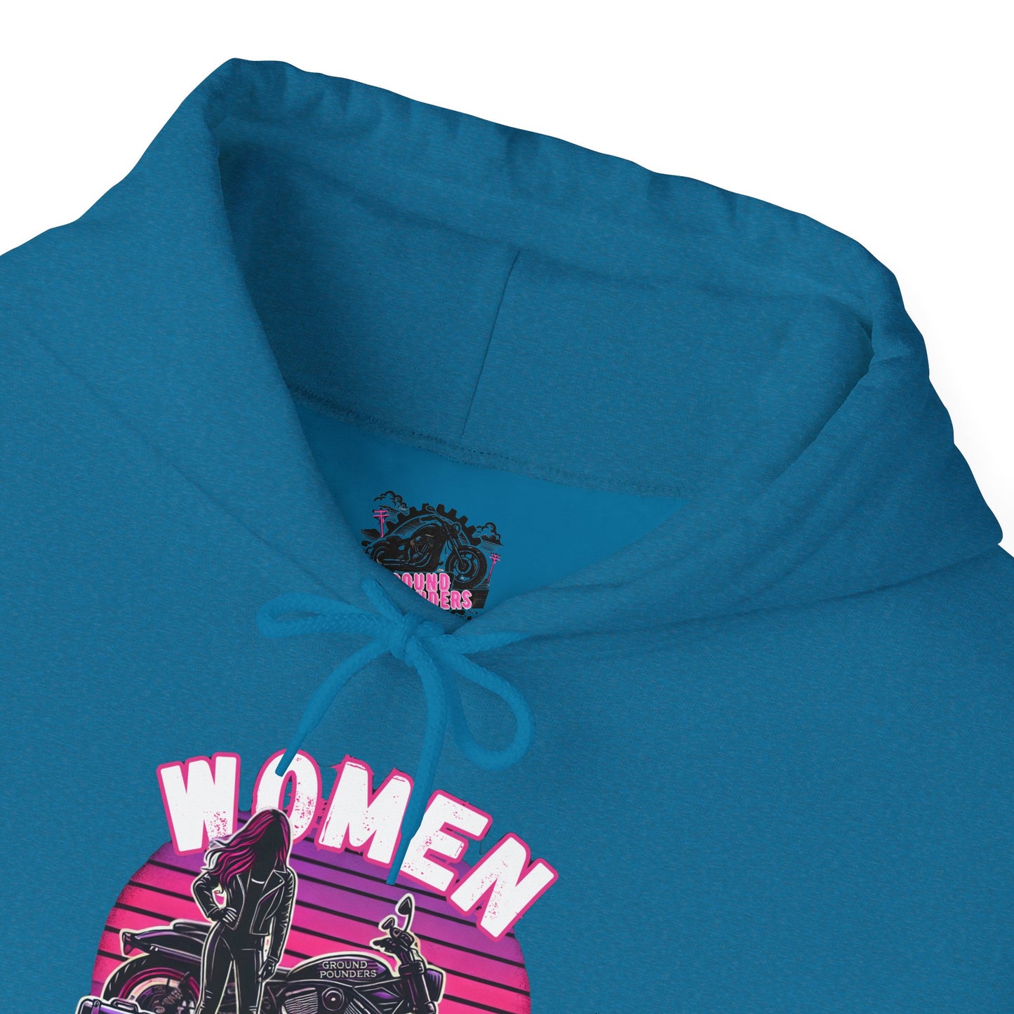 Biker Hoodie: Women Who Pound Purple/Pink