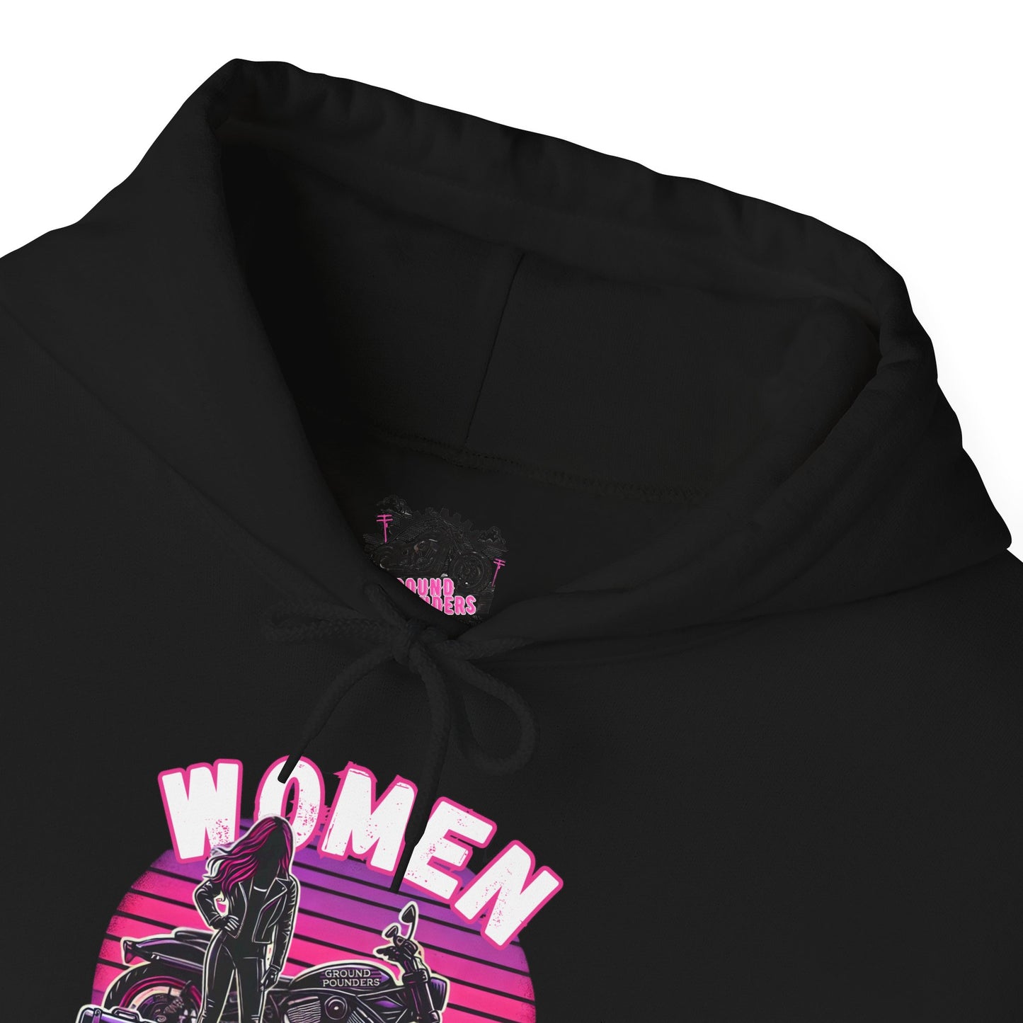 Biker Hoodie: Women Who Pound Purple/Pink