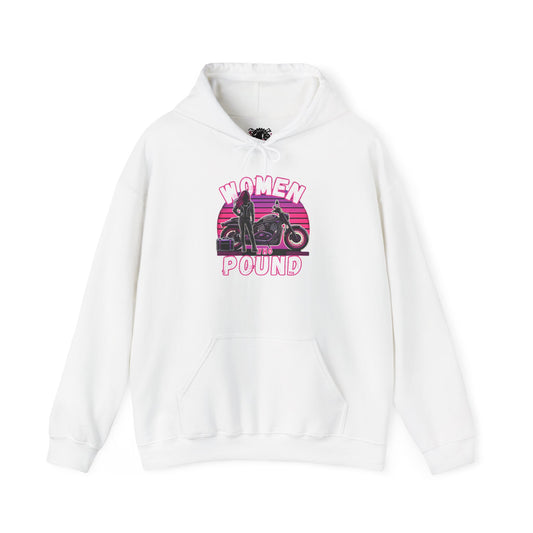 Biker Hoodie: Women Who Pound Purple/Pink