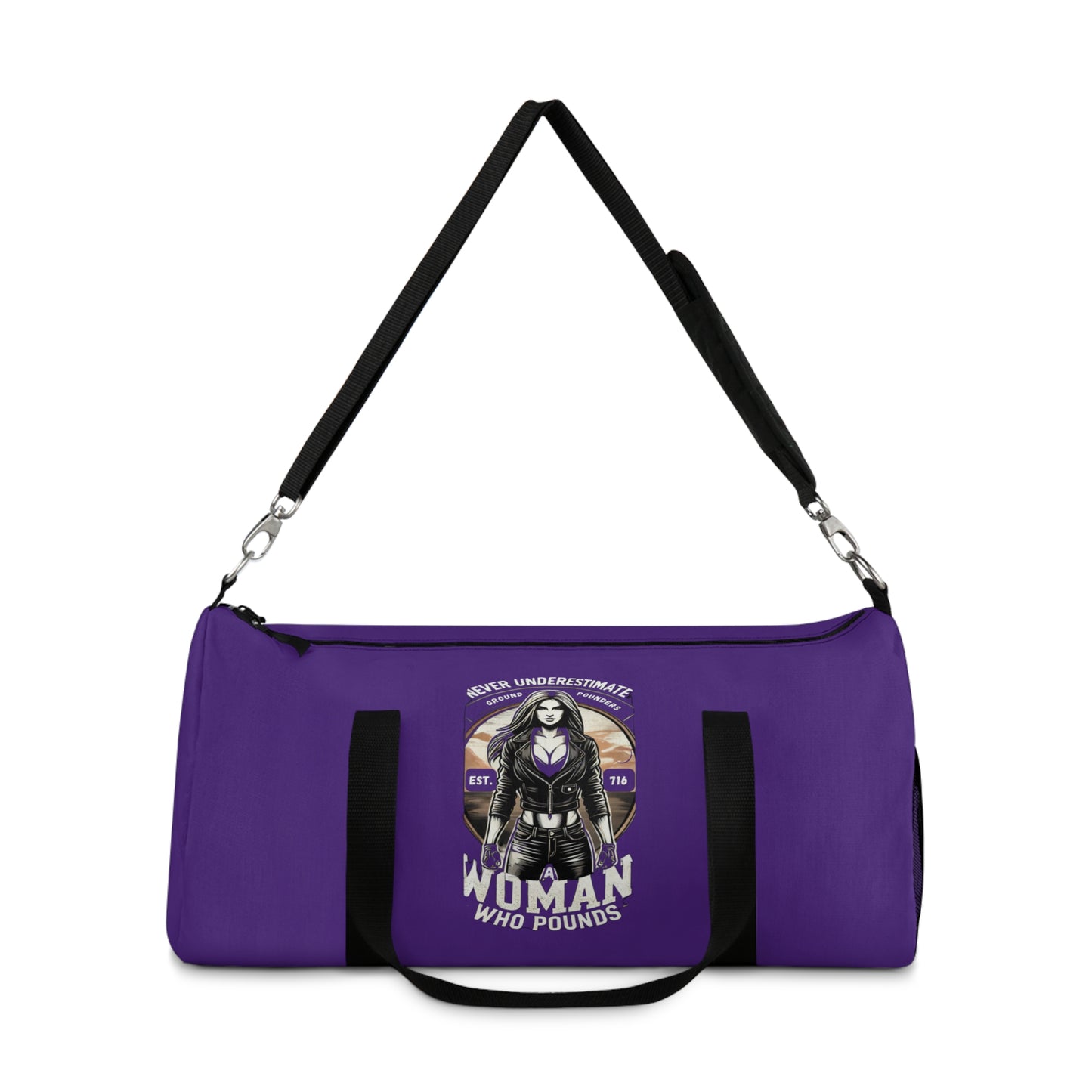 Biker Duffel: Never Underestimate Purple