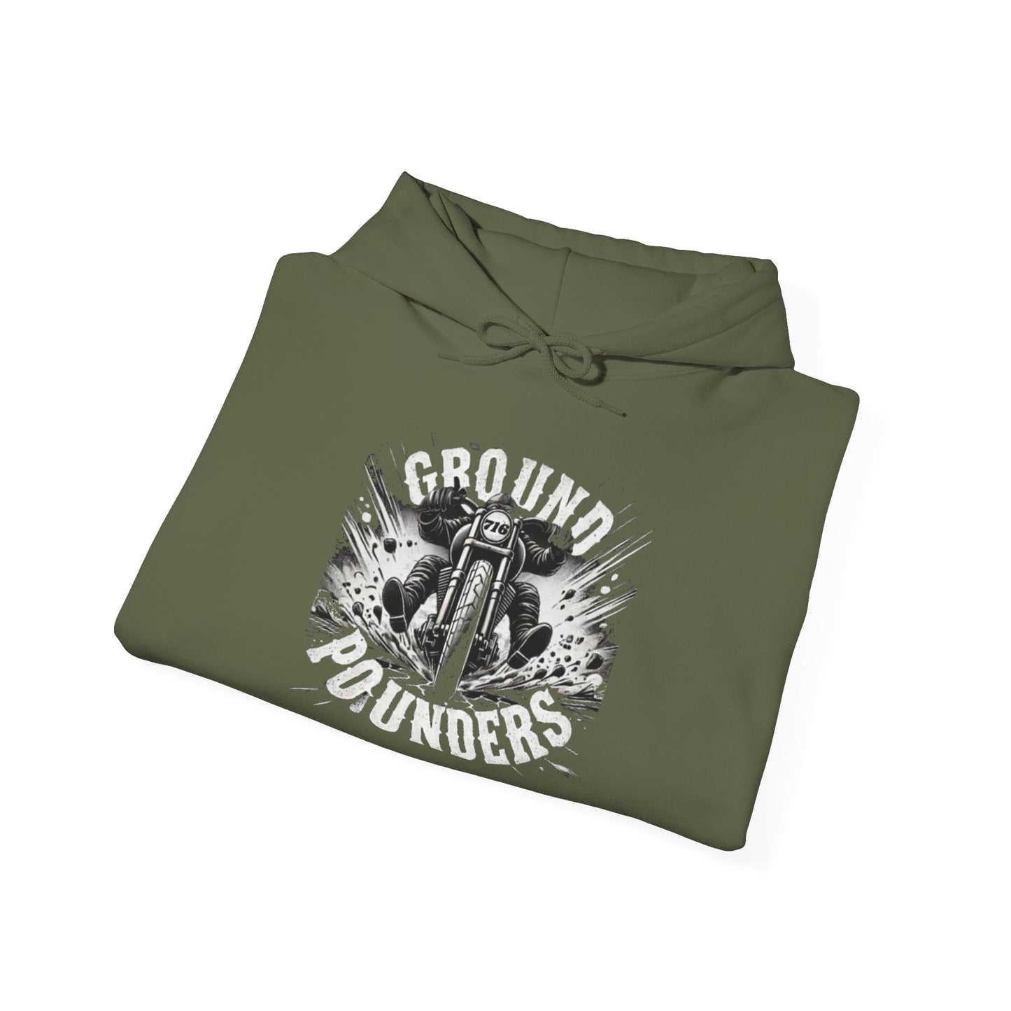 Biker Hoodie: Ground Pounders Asphalt Crush
