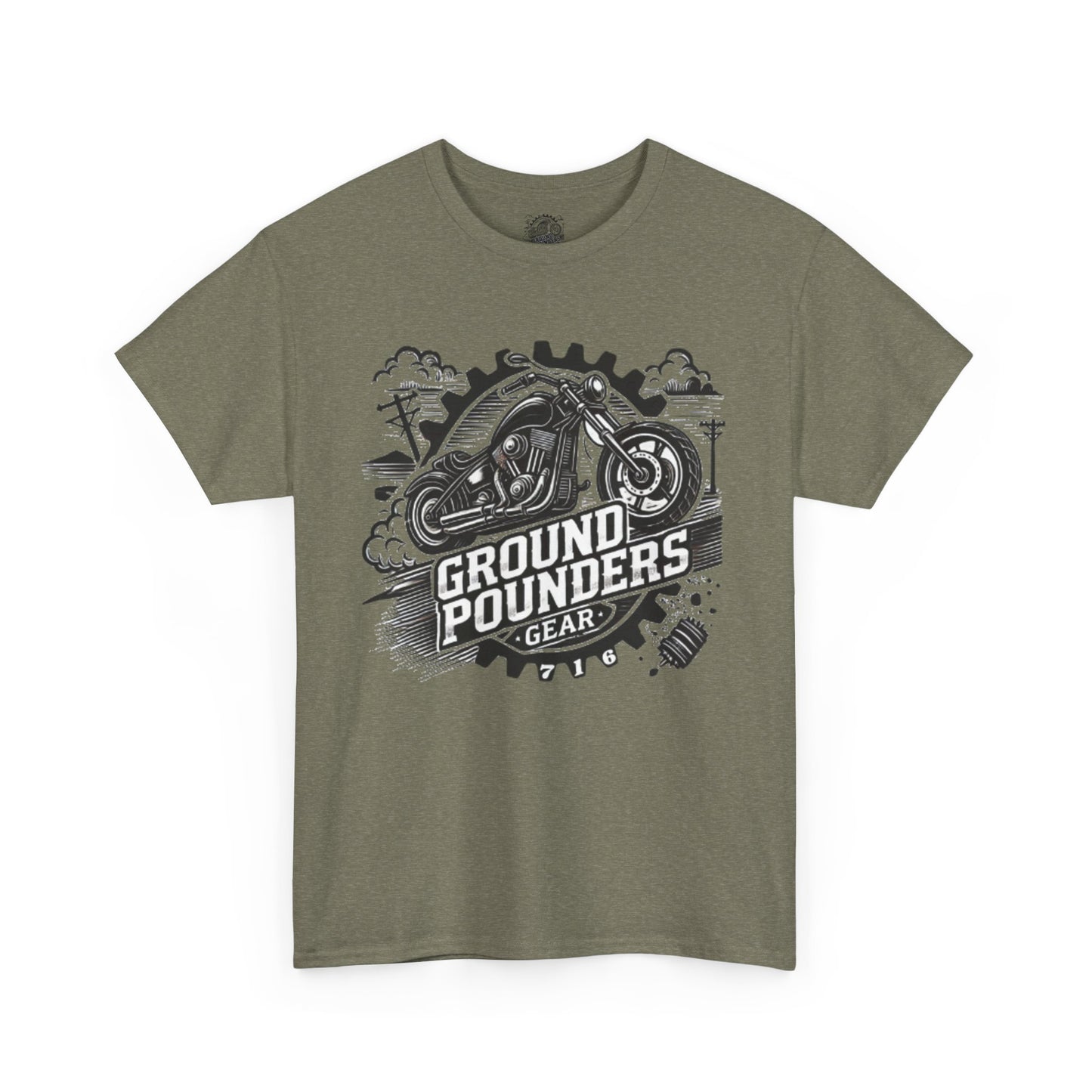 Biker Tee: Ground Pounders Logo