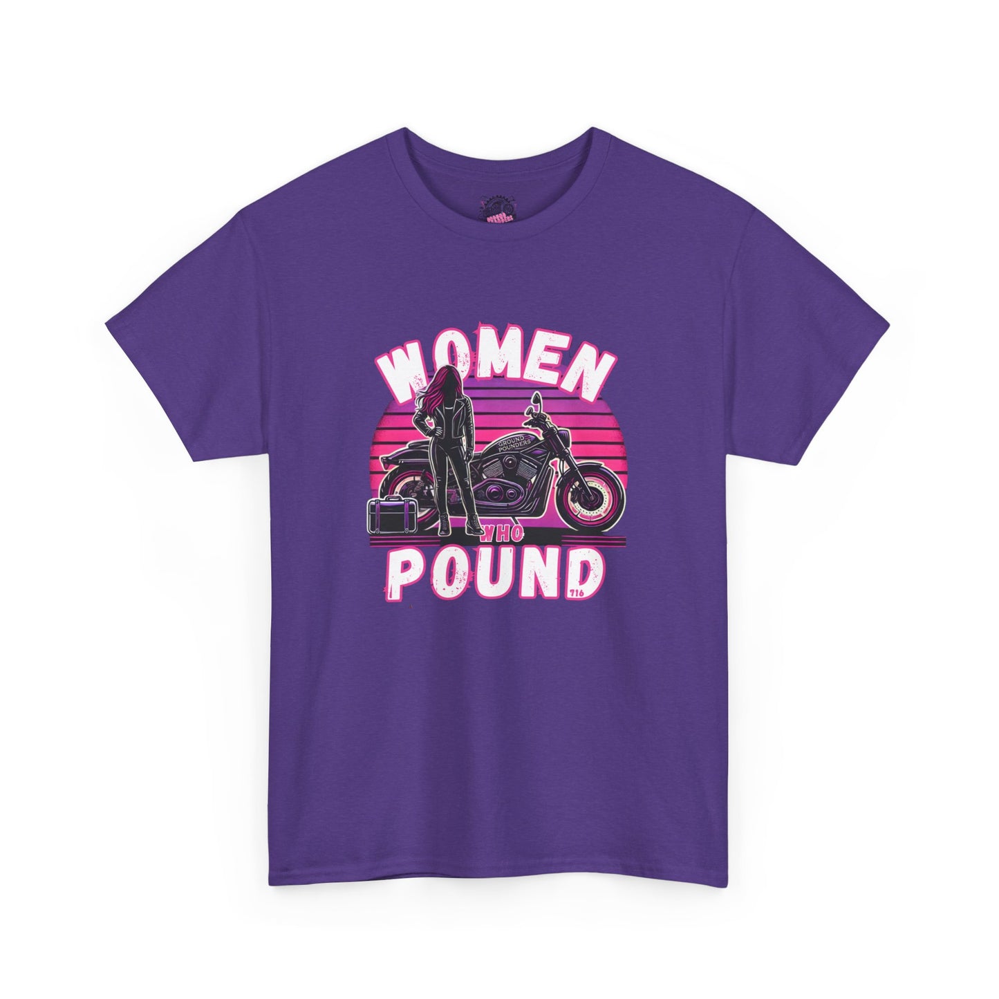 Biker Tee: Women Who Pound Pink/Purple