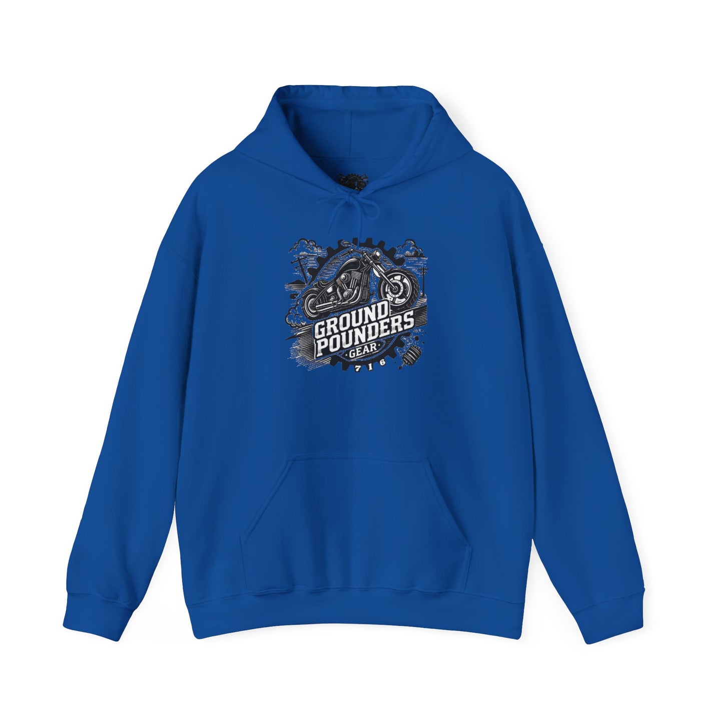 Biker Hoodie: Ground Pounders Smoke