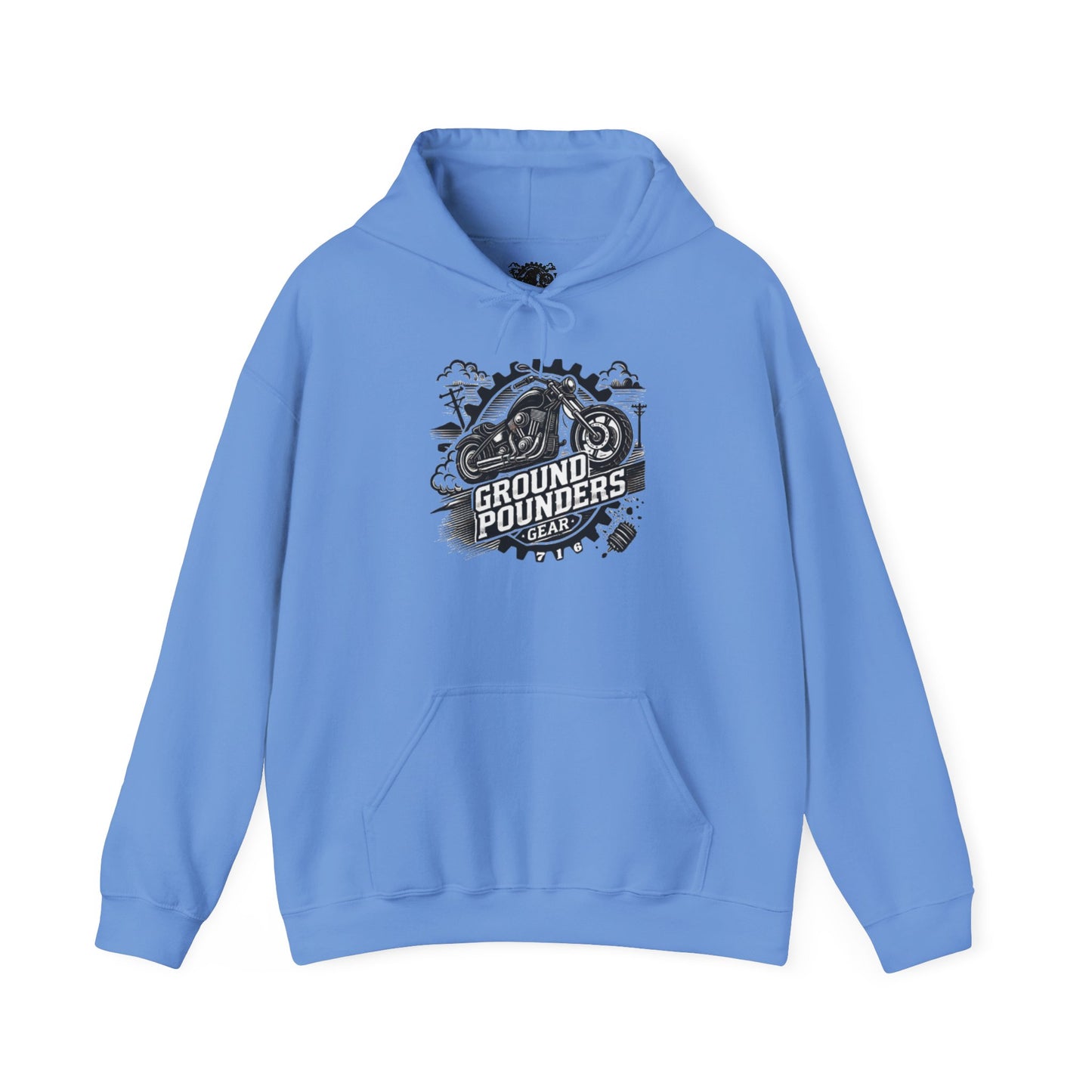 Biker Hoodie: Ground Pounders Smoke