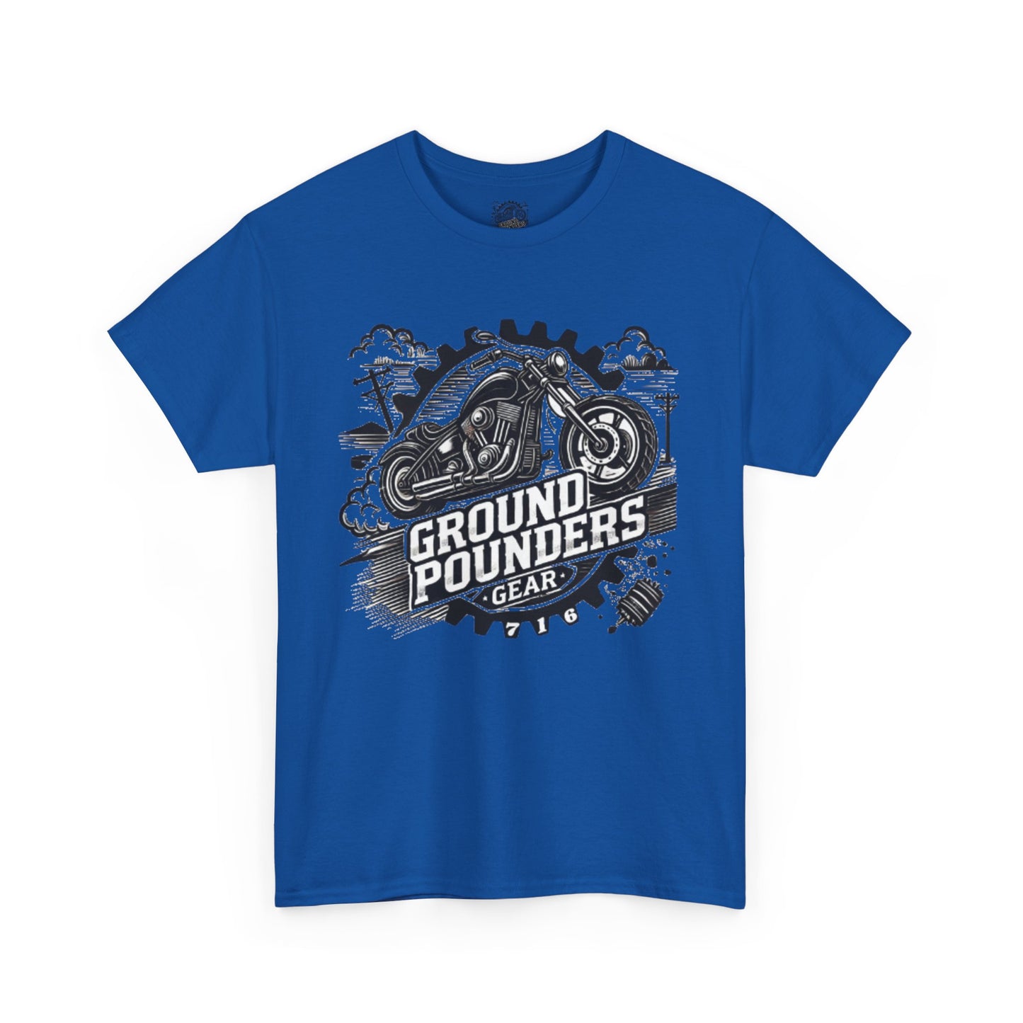 Biker Tee: Ground Pounders Logo