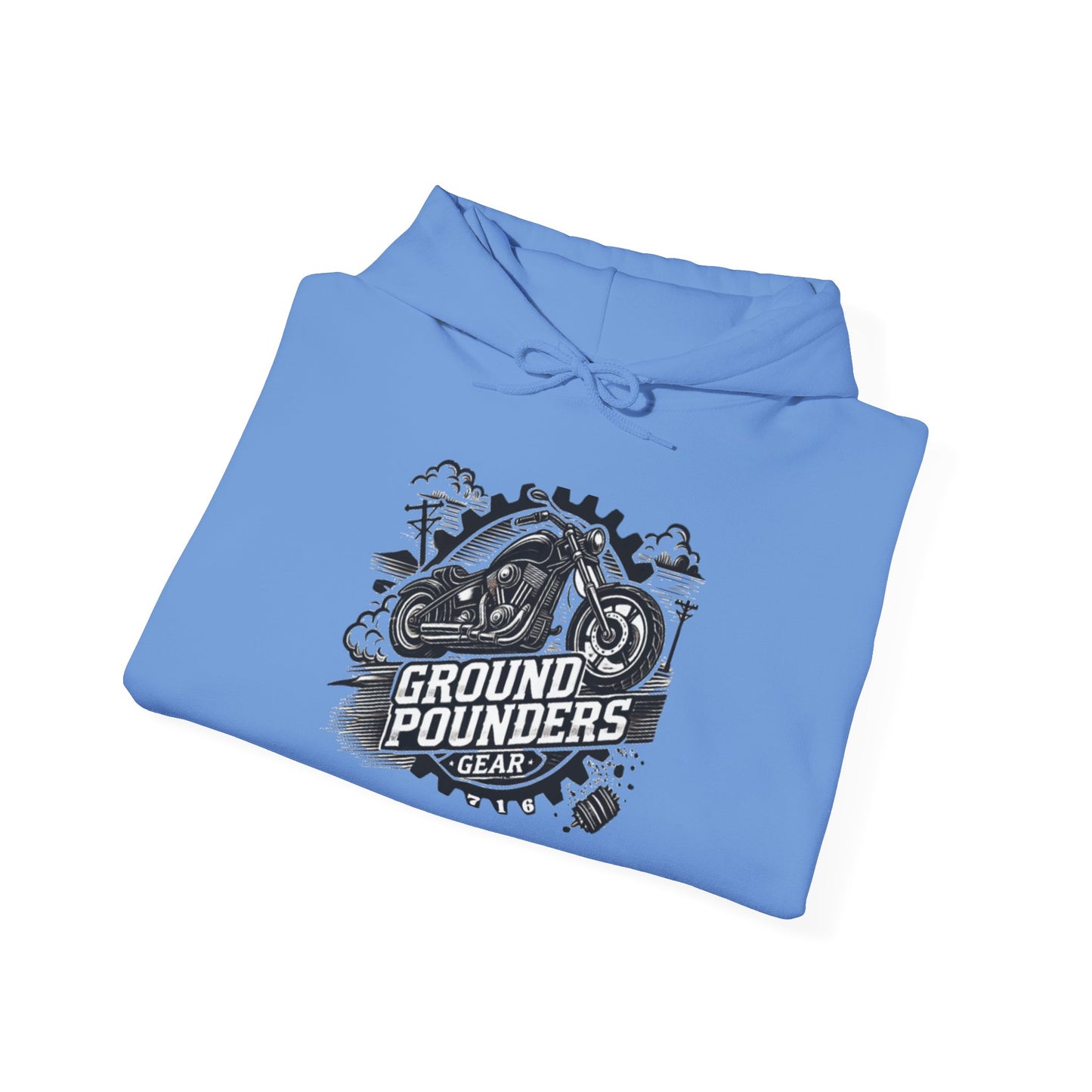 Biker Hoodie: Ground Pounders Smoke