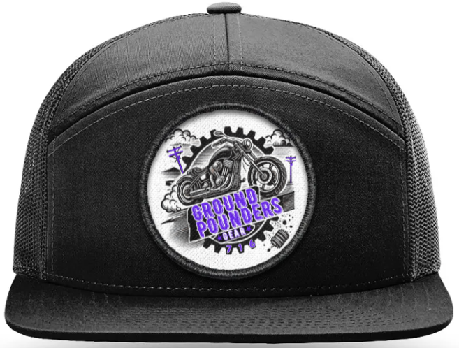 716 PATCH TRUCKER HAT - BLK/PURPLE