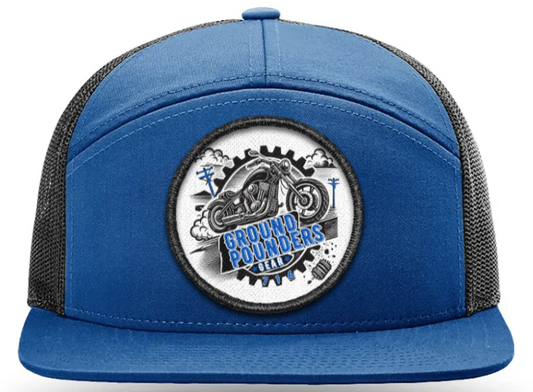 716 PATCH TRUCKER HAT - BLK/BLUE