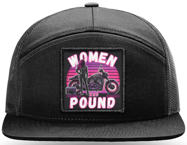 WWP PATCH TRUCKER HAT - BLK/PINK