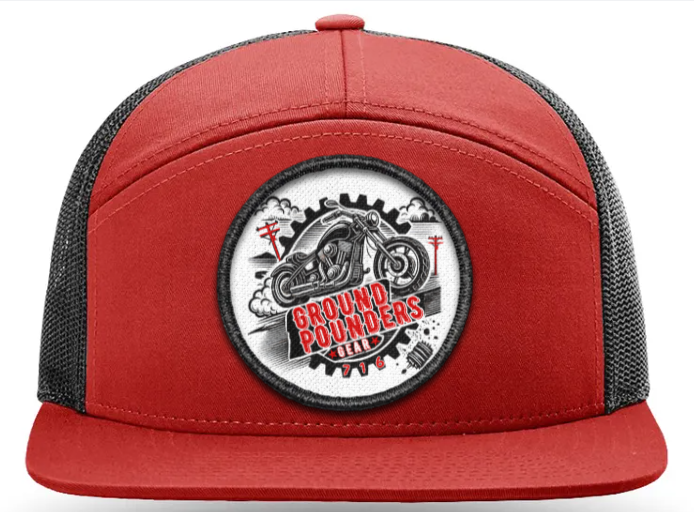 716 PATCH TRUCKER HAT - BLK/RED